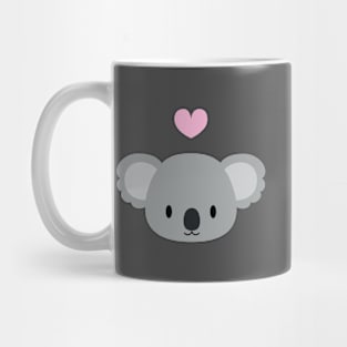 Cute koalas and pink hearts Mug